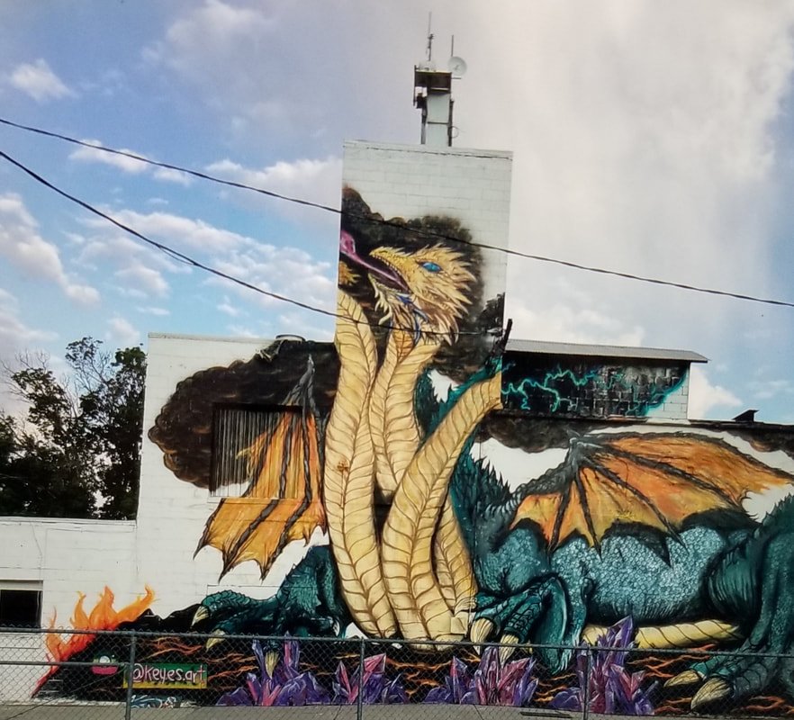Dragon mural